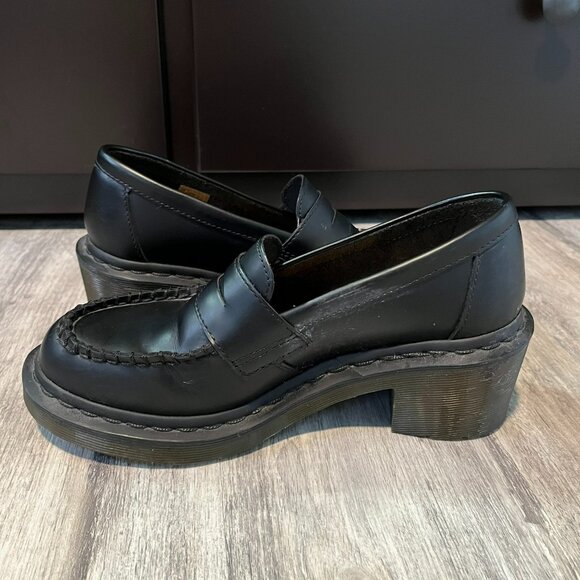 Dr. Martens Kizzy Heeled Penny Loafer Black Mono Smooth, UK 4 / US L 6 - Picture 4 of 11